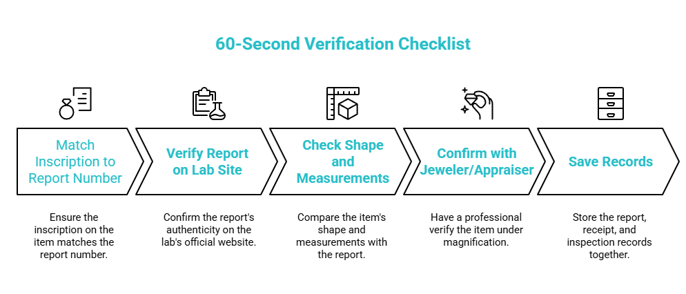 The 60-second verification checklist visual selection guide