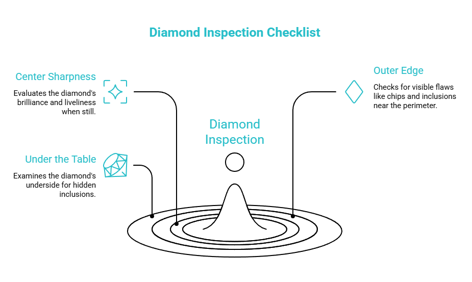 What to check first visual selection guide showing face-up and side angle inspection